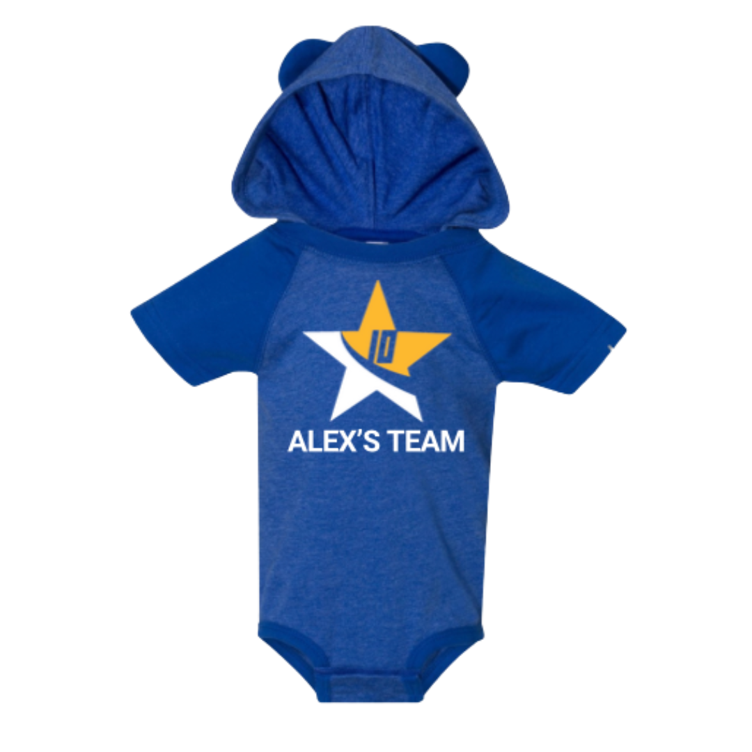 Infant Blue Onesie w/Hood